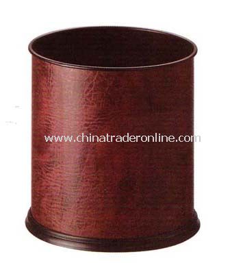 SYNTHETIC LEATHER SINGLE LAYER ROUND ROOM DUSTBIN