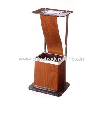 WOOD ASHTRAY STAND