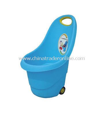 PLASTIC OUTDOOR GARBAGE CAN WITH 2 WHEELS