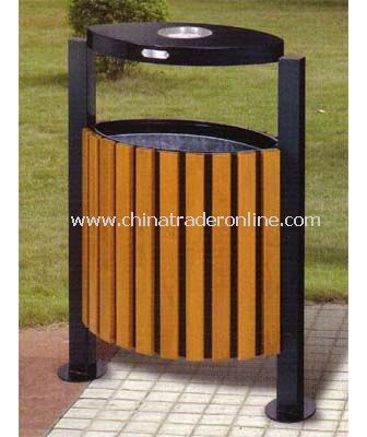 WOOD TRASH CAN from China