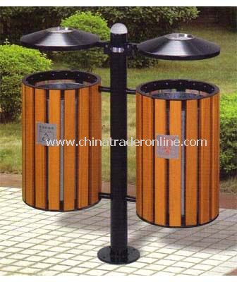 WOOD TRASH CAN from China