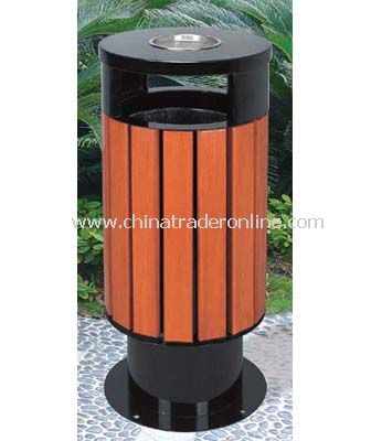 WOOD TRASH CAN from China