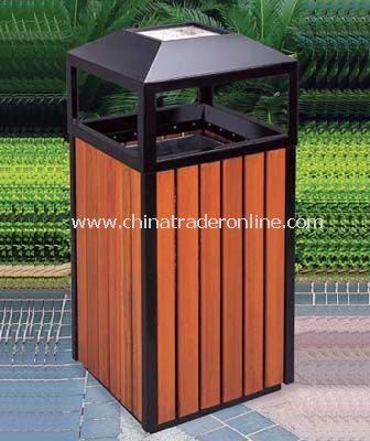 WOOD TRASH CAN from China