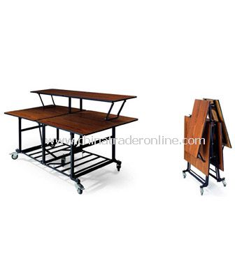 BANQUET BUFFET FOLDABLE TABLE  WITH 4 WHEELS