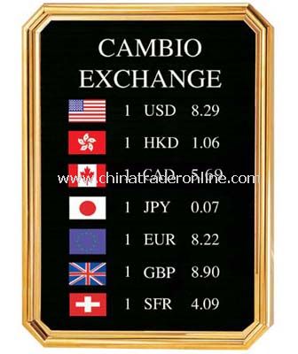 EXCHANGE RATE BOARD from China