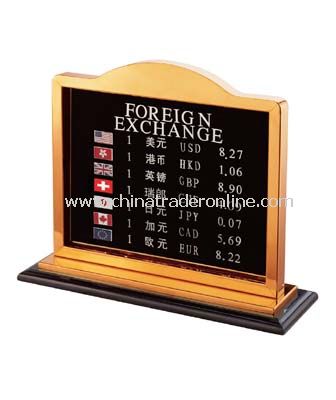 EXCHANGE RATE BOARD from China