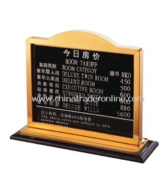 ROOM RATE BOARD from China