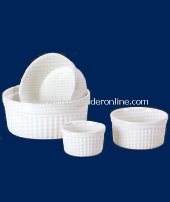 WHITE PORCELAIN  RAMEKIN