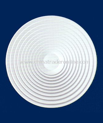 WHITE PORCELAIN FLAT PLATE from China