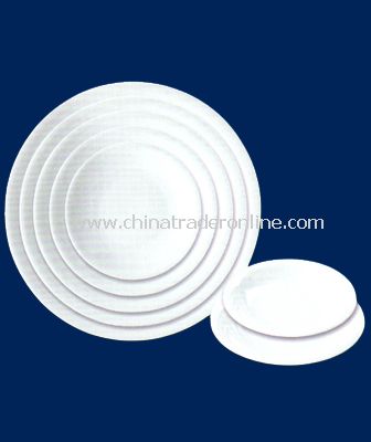 WHITE PORCELAIN SOUP PLATE