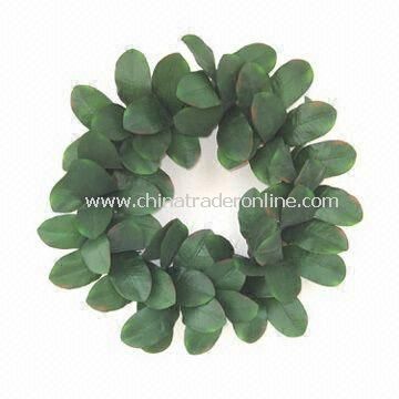 100% Handmade Green Leaves Wreath for Home Decoration, Customized Designs are Accepted