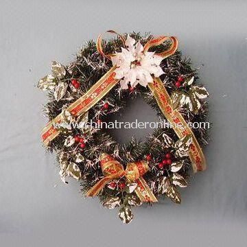 Artificial Wreath for Christmas, Home, and Holiday Decorations, Customized Designs are Welcome from China