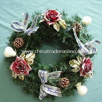 Christmas Wreaths, Comes with Artificial Garland, Suitable for House and Holiday Decorations