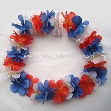 Colorful Lei Flower Hawaii Wreath, Comes in Various Size, OEM Designs are Welcome