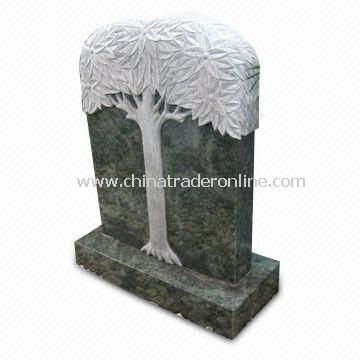 Fine Polished and Embossed Granite Tombstone/Gravestone, Used for Memorial from China