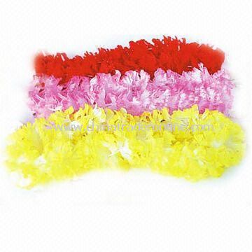 Flower Leis with 90cm Long, Made of 100% Polyester, Available in Various Colors