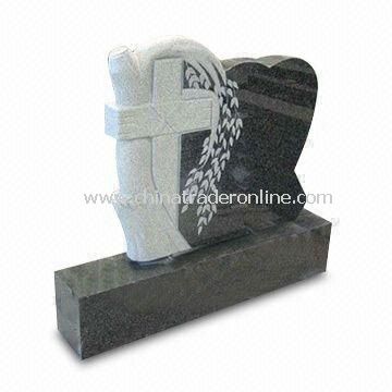 Granite Tombstone/Memorial with Headstone, Ledger, and Krebs Components, Available in Various Colors