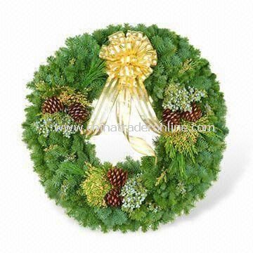 Handmade Finish Christmas Artificial Wreath, Customized Specifications Available, Looks Real