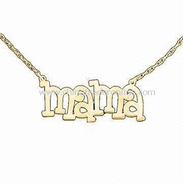 Mama Pendant Necklace, Ideal as Special Mothers Day Gift, with Gold Finish from China