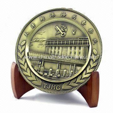 Memorial Coin, Embossed Design on Both Sides, Available in Various Colors