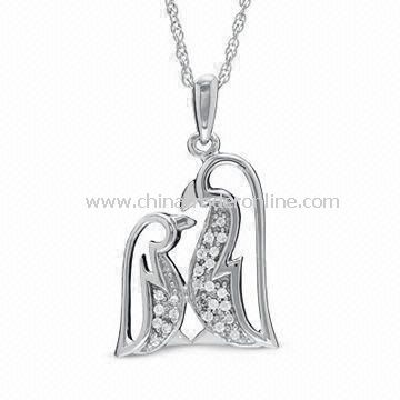 Pendant Necklace for Mothers Day Gift, Made of alloy, Available in Size is 18-inch