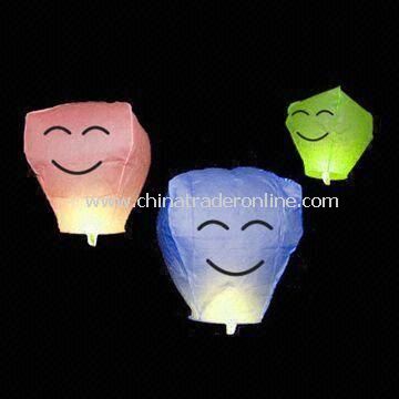 Sky Lantern, Made of Flame-resistant Paper, Customized Designs are Welcome from China