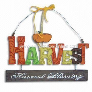 Wooden Word Plaque, Suitable for Autumn Decoration, Measures 43.3 x 0.9 x 19.8cm from China