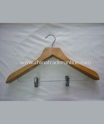 SUIT HANGER WITH CLIPS