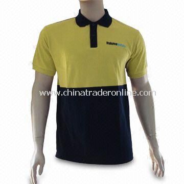 Mens Golf Shirt, Made of 100% Pre-shunk Cotton, 220gsm, Customized Designs are Welcome