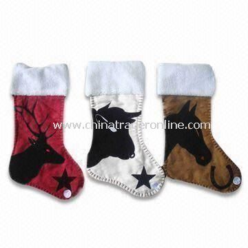 12 x 12cm Plush Christmas Stocking with EN71 Certification, Available in Various Designs from China