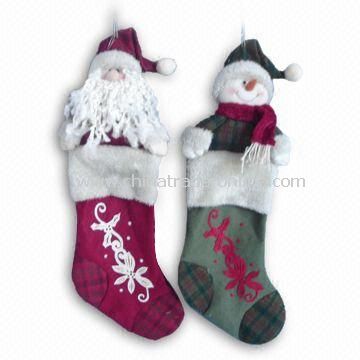 21-inch Christmas Stockings, Available in Red/Green Color from China