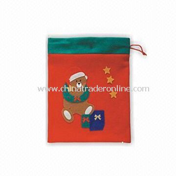 Bag, Made of Non-woven Fabric, Suitable for Christmas Decoration, Available in Red