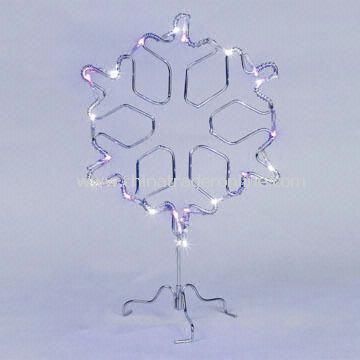 Christmas Light in Snowflake Wire Frame Design, with Purple LEDs