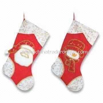 Christmas Socks with Snowman and Santa Claus Design, Available in Various Colors