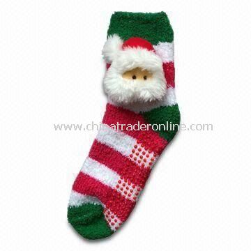 Christmas Stocking, Made of Cotton, Polyester and Spandex, Weighs 20g from China
