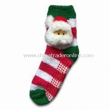 Christmas Stocking, Made of Cotton, Polyester and Spandex, Weighs 20g