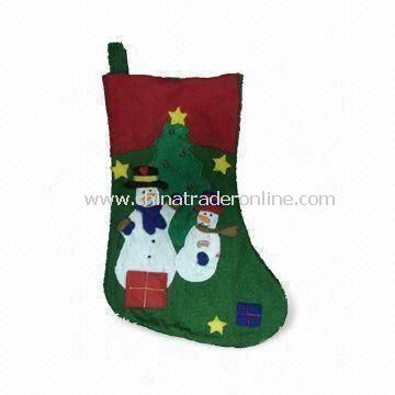 Christmas Stocking, Made of Soft Plush, Comes in 36 x 18cm Size