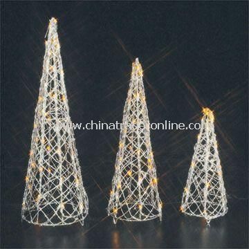 Cone-shaped Lights, Measuring 41 x 18 x 18cm, Suitable for Christmas Decorations from China