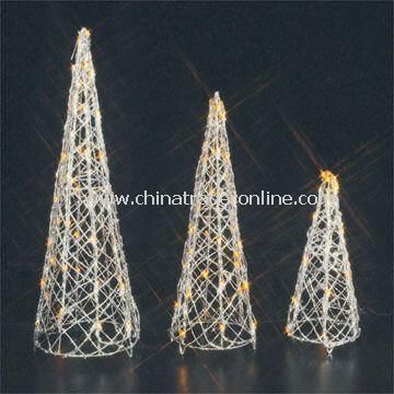 Cone-shaped Lights, Measuring 41 x 18 x 18cm, Suitable for Christmas Decorations