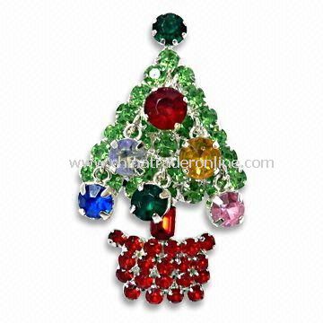 Decorative Christmas Tree Brooch with Short Lead Time from China