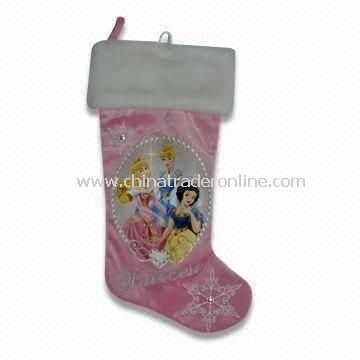 Plush Christmas Sock with EN71 Certification, Measures 48cm, Available in Various Designs from China