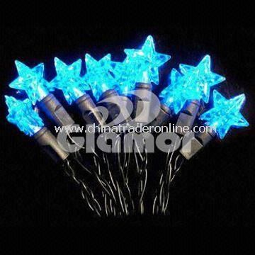 Snowflake-shaped LED Christmas Lights with Length of 363-Inch, Available in Blue