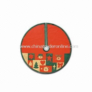 Christmas Tree Skirt, Made of Non-woven Fabric, Available in Red from China