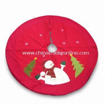 Christmas Tree Skirt, Measures 42 Inches, Available in Red/Green Color from China