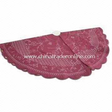 Christmas Tree Skirt with 100% Cotton Covering and Filling, Customized Sizes are Accepted from China