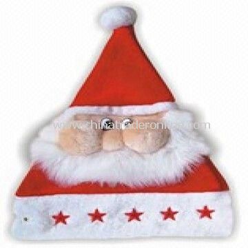 Santa Face Christmas Hat with Lightweight, Made of 100% Cotton