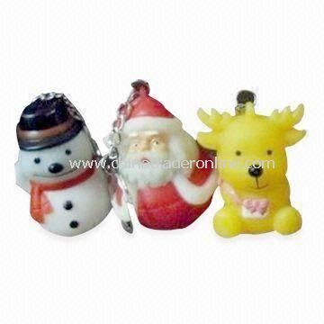 Christmas Ornament, Customized Logos and Accessories are Welcome, Made of Rubber