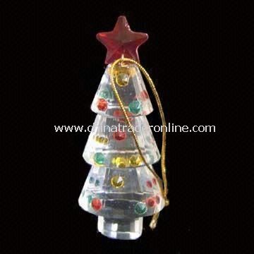 Crystal Christmas Ornament, Available in Various Designs from China