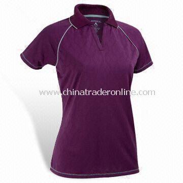 180gsm Golf Apparel with Contrasted Piping and Cool Fast Function, Made of 100% Polyester Mesh