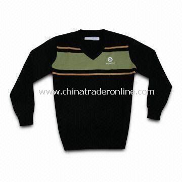 Mens 30% Wool Knitted Golf Sweater with High Quality